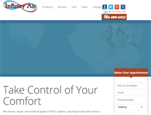 Tablet Screenshot of infinityairllc.com